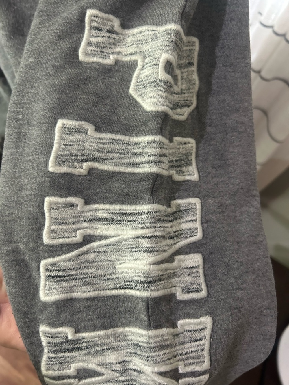 Pink Victoria Secret Gray Drawstring Sweatpants - Picture 3 of 4